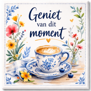 Tegeltje met spreuk – Geniet van dit moment
