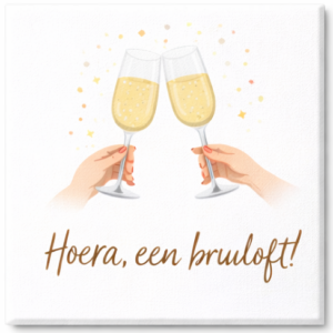 Huwelijks tegeltje – Hoera een bruiloft