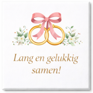 Huwelijks tegeltje – Lang en gelukkig samen