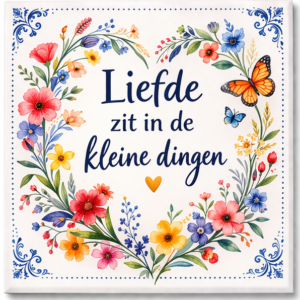 Tegeltje met spreuk – Liefde zit in de kleine dingen
