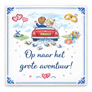 Huwelijks tegeltje – Op naar het grote avontuur!