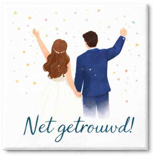 Huwelijks tegeltje – net getrouwd