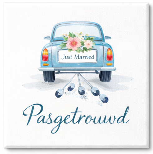 Huwelijks tegeltje– pasgetrouwd