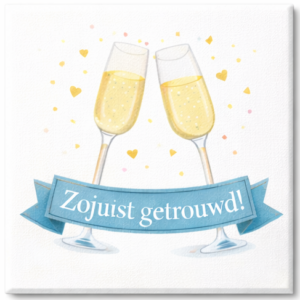 Huwelijks tegeltje – zojuist getrouwd